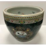 A 19th Century Chinese famille verte fish bowl,