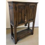 An early French oak cupboard,