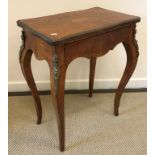 A circa 1900 French kingwood and marquetry inlaid single drawer side table in the Louis XV taste,