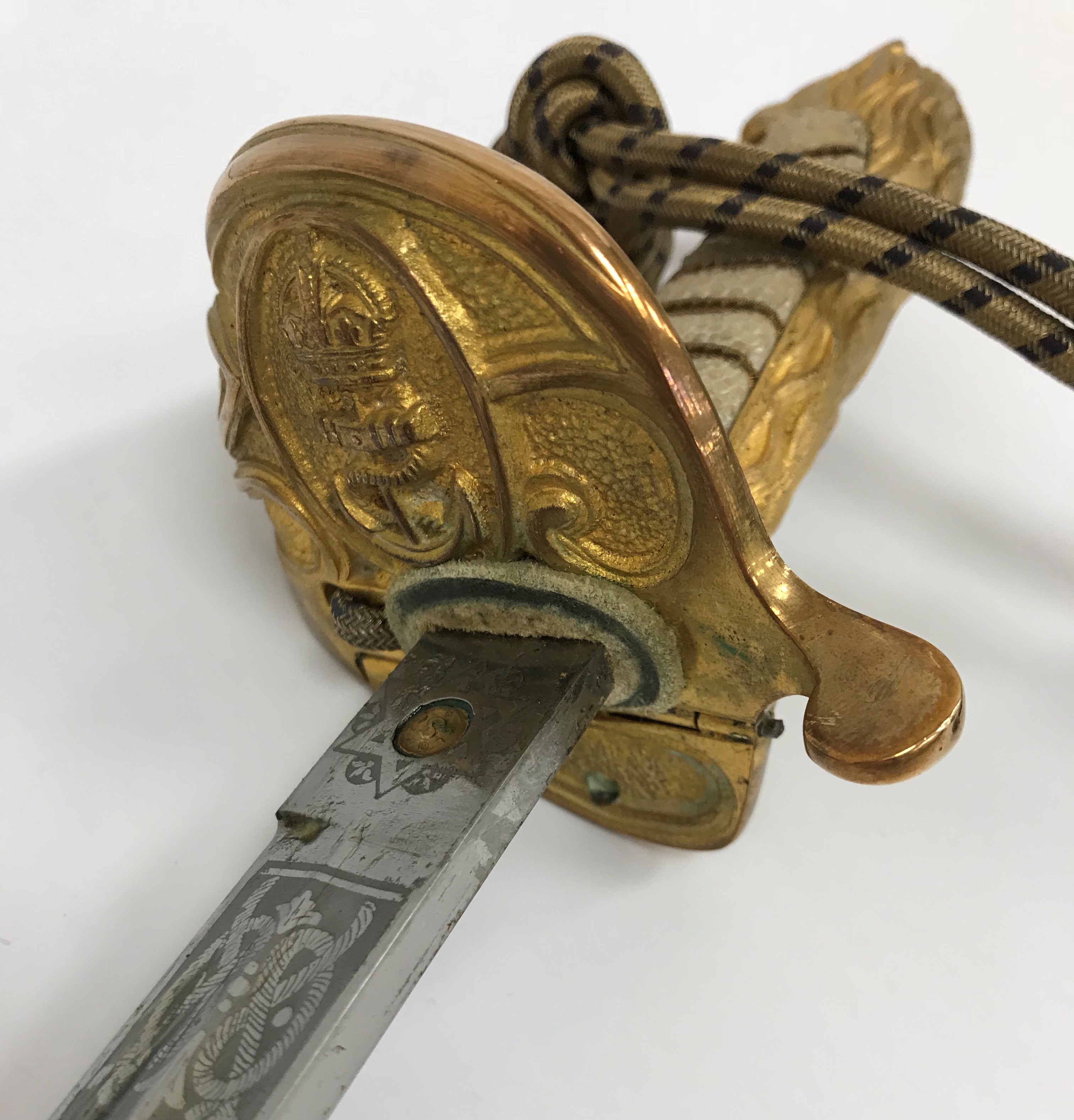 A George VI Royal Naval Officer's dress sword, - Image 12 of 12