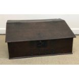 An 18th Century oak bible box,