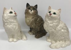 A collection of three Beswick cats No'd 1867 to base together with two further Beswick cats and a