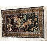 A Persian pictorial rug,