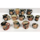 A collection of mid sized Royal Doulton Toby jugs comprising The Walrus and the Carpenter (D6604),