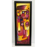 21ST CENTURY CONTEMPORARY SCHOOL "Abstract figural study in the style of Picasso in yellows,