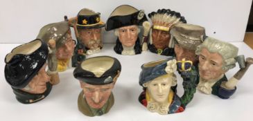 A collection of Royal Doulton large character jugs comprising George Washington (D6669),
