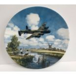 Two boxes of assorted collectors' plates on RAF themes to include a set of six Royal Doulton