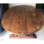 A Real Wood Furniture Co "Woodstock" oak dining table,