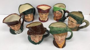 A collection of Royal Doulton large character jugs comprising The Cardinal, Auld-Mac,