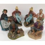 WITHDRAWN A Royal Doulton figure "Beachcomber" (HN2487), "Thanksgiving" (HN2446) (x 2),