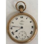 A Waltham 9 carat gold cased pocket watch,