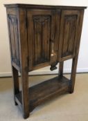 An early French oak cupboard,