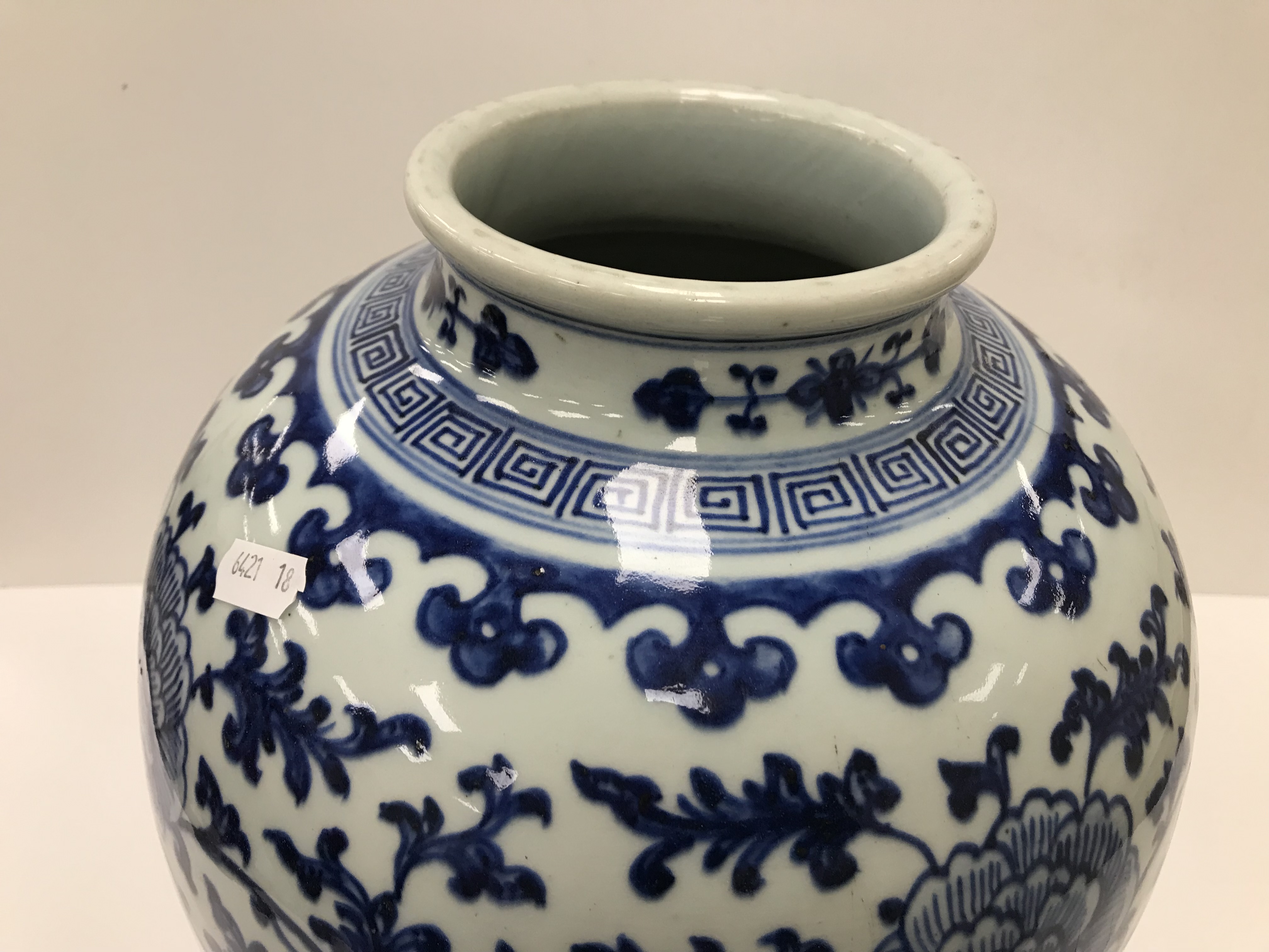 A 19th Century Chinese blue and white vase with all over foliate and floral decoration, 32. - Image 6 of 47