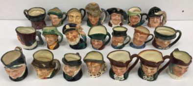 A collection of mid sized Royal Doulton character jugs comprising "Toby Philpot",