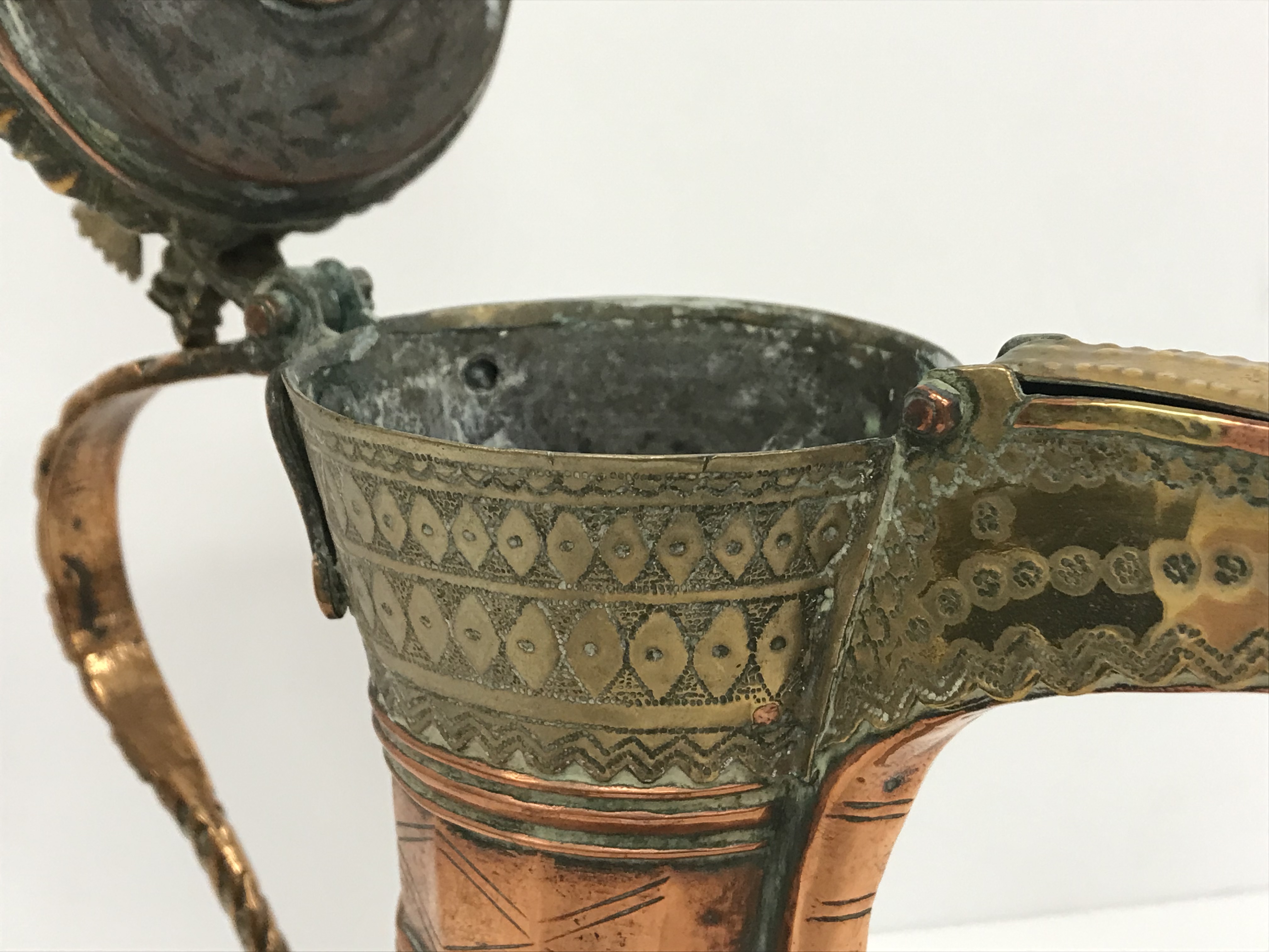 A collection of Middle Eastern and other copper wares to include two Turkish coffee pots, - Image 90 of 115