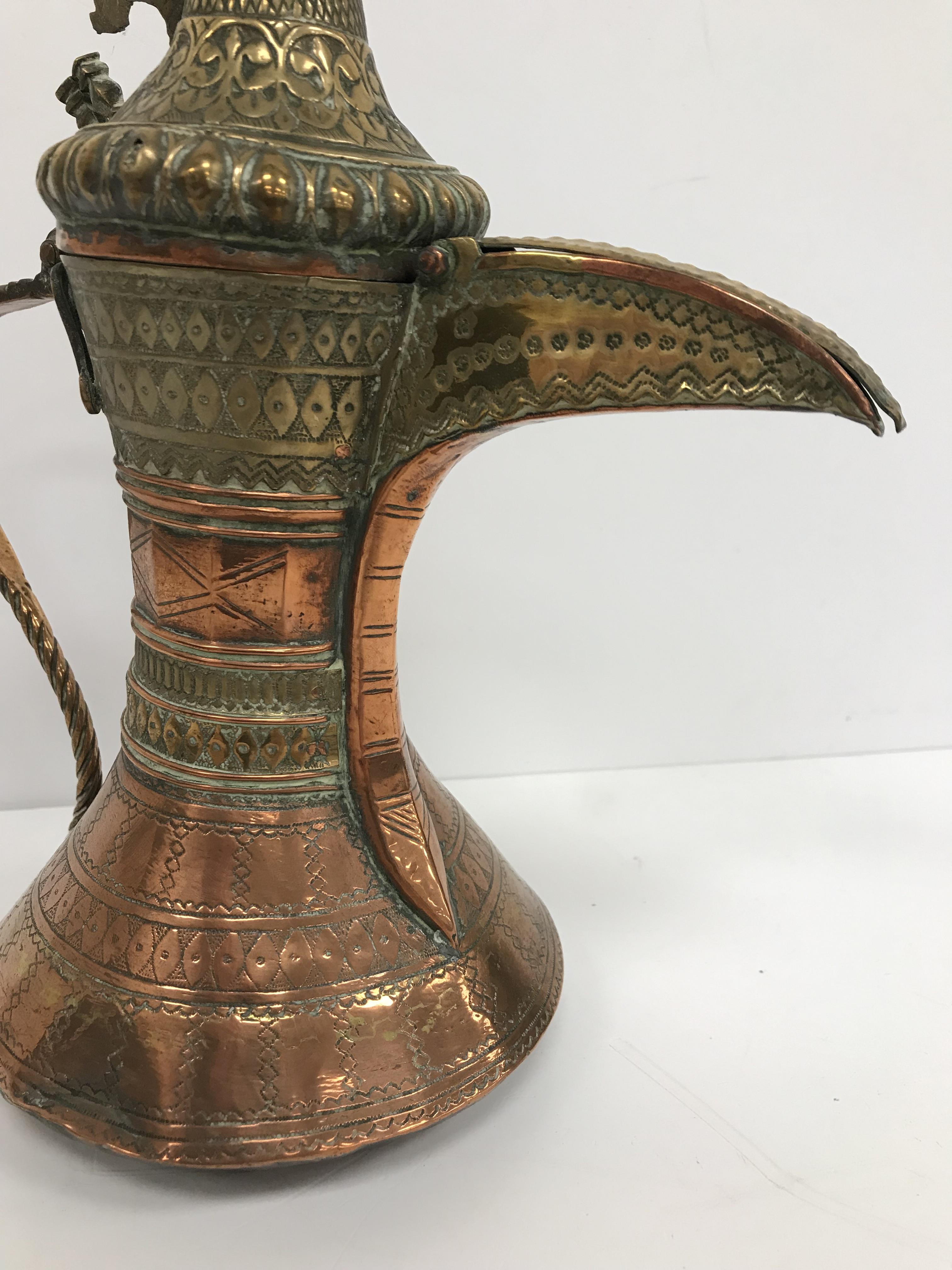 A collection of Middle Eastern and other copper wares to include two Turkish coffee pots, - Image 91 of 115