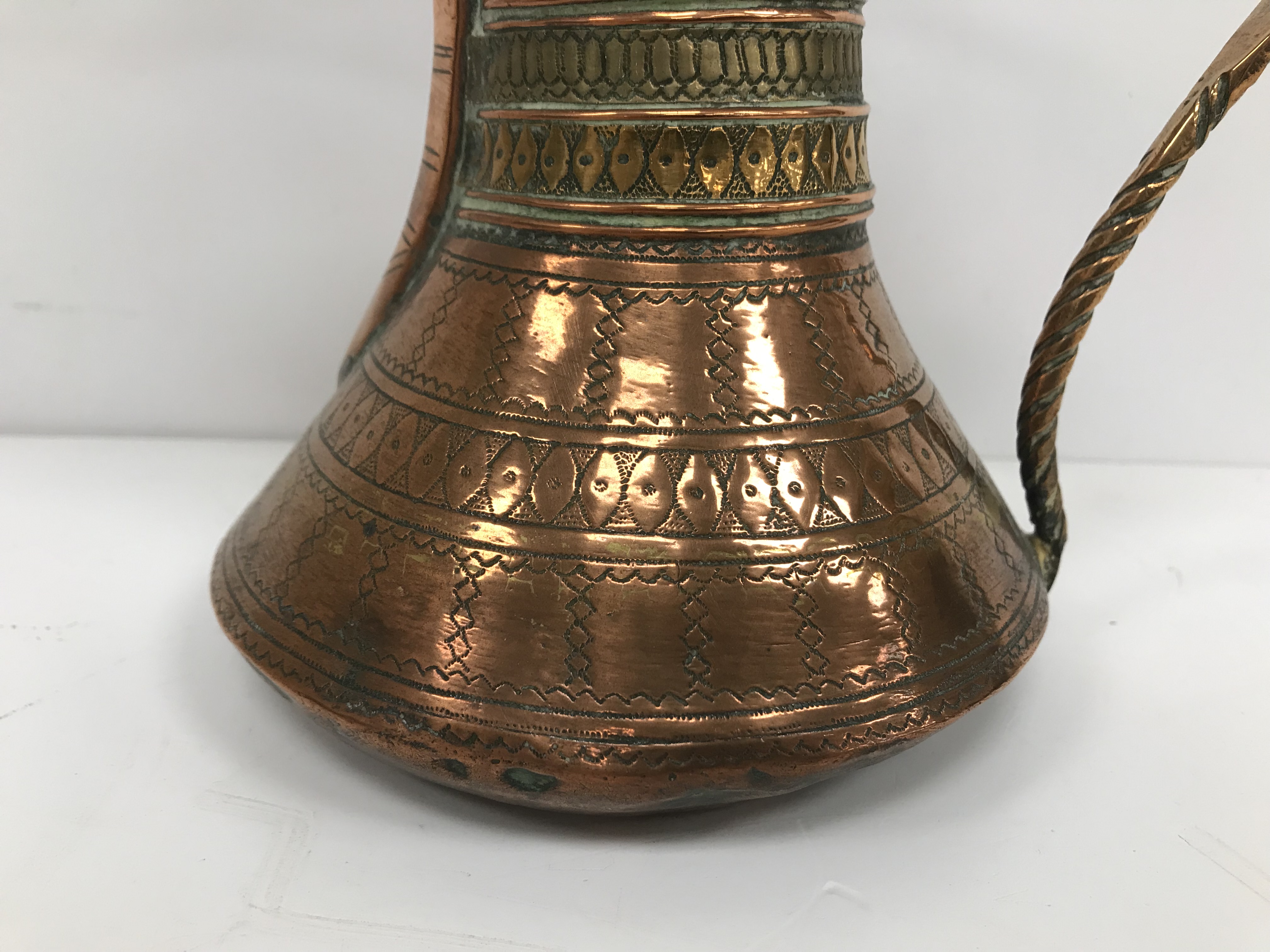 A collection of Middle Eastern and other copper wares to include two Turkish coffee pots, - Image 66 of 115