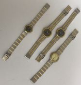 A collection of modern wristwatches,