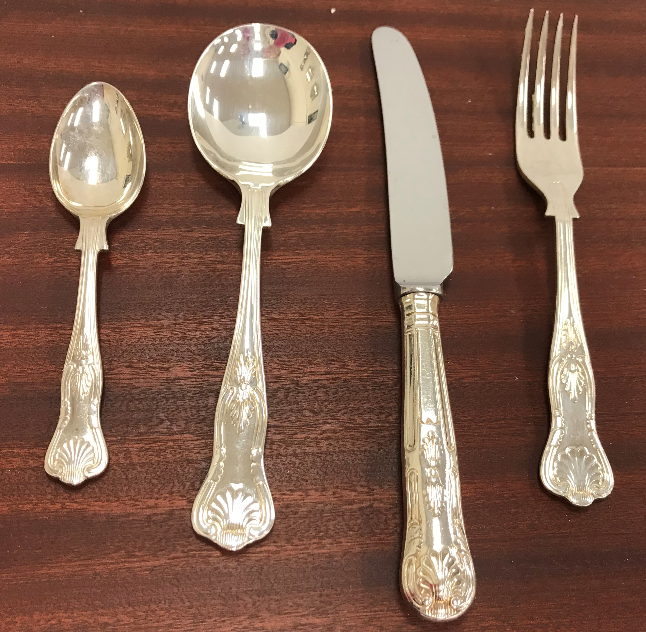 A part canteen of "King's" pattern silver plated cutlery, - Image 2 of 7