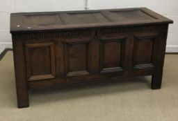 An 18th Century oak coffer,