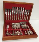 A part canteen of "King's" pattern silver plated cutlery,