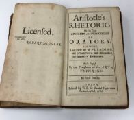 One volume "Aristotle's Rhetoric or The True Grounds and Principles of Oratory;