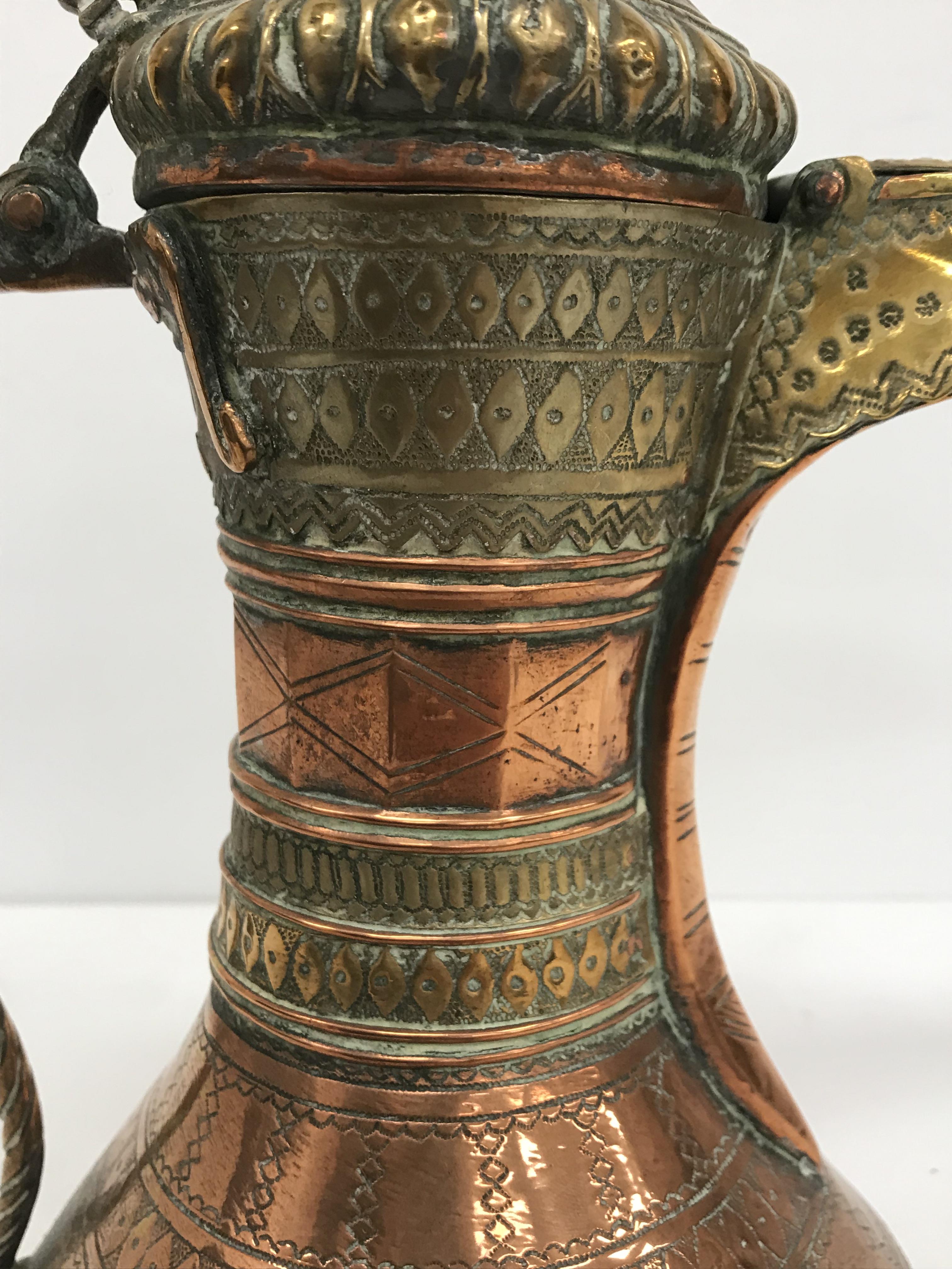 A collection of Middle Eastern and other copper wares to include two Turkish coffee pots, - Image 80 of 115