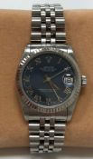 A Rolex Oyster Datejust wristwatch with seal, case and bracelet, No'd.
