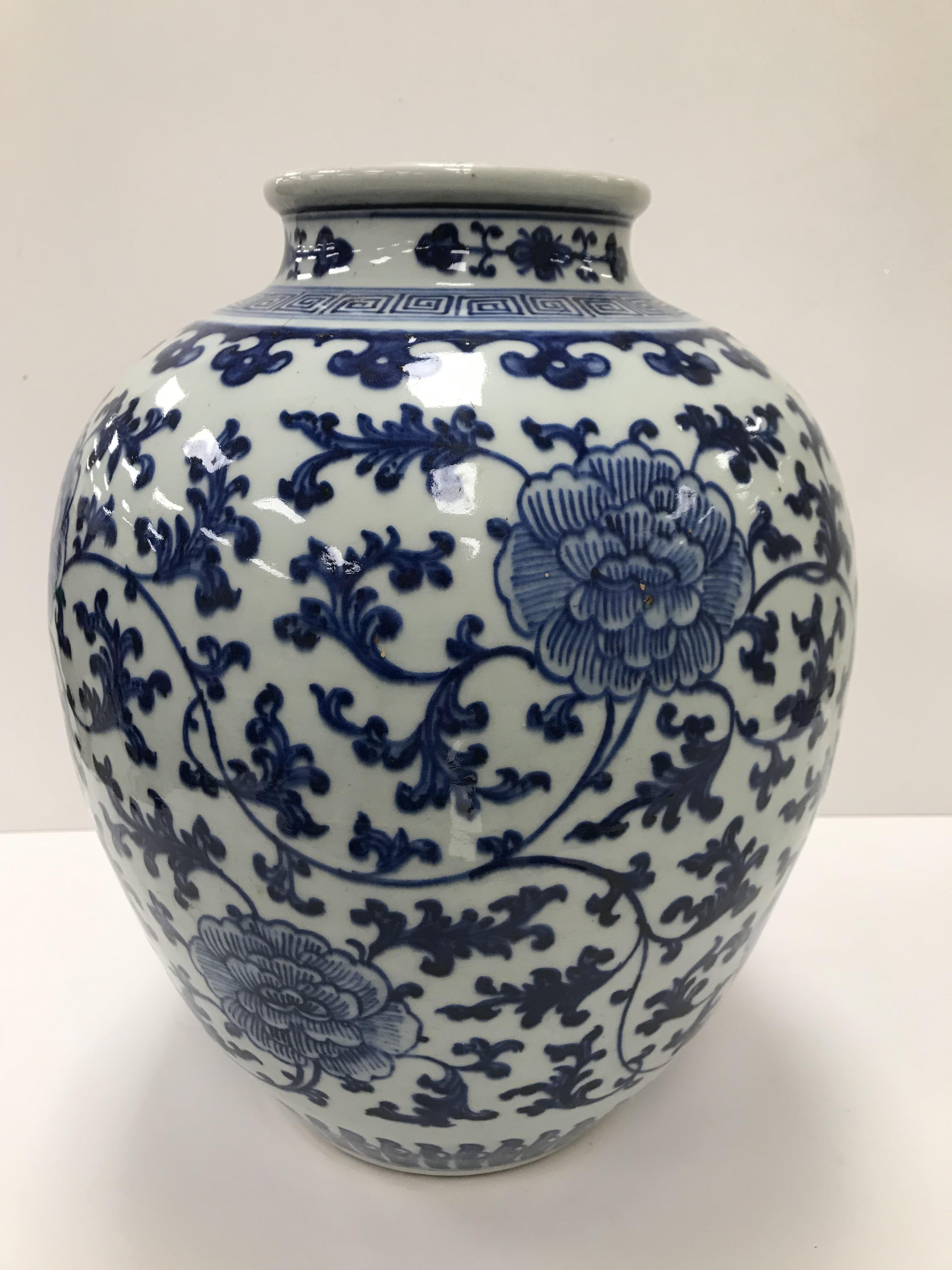 A 19th Century Chinese blue and white vase with all over foliate and floral decoration, 32. - Image 16 of 47