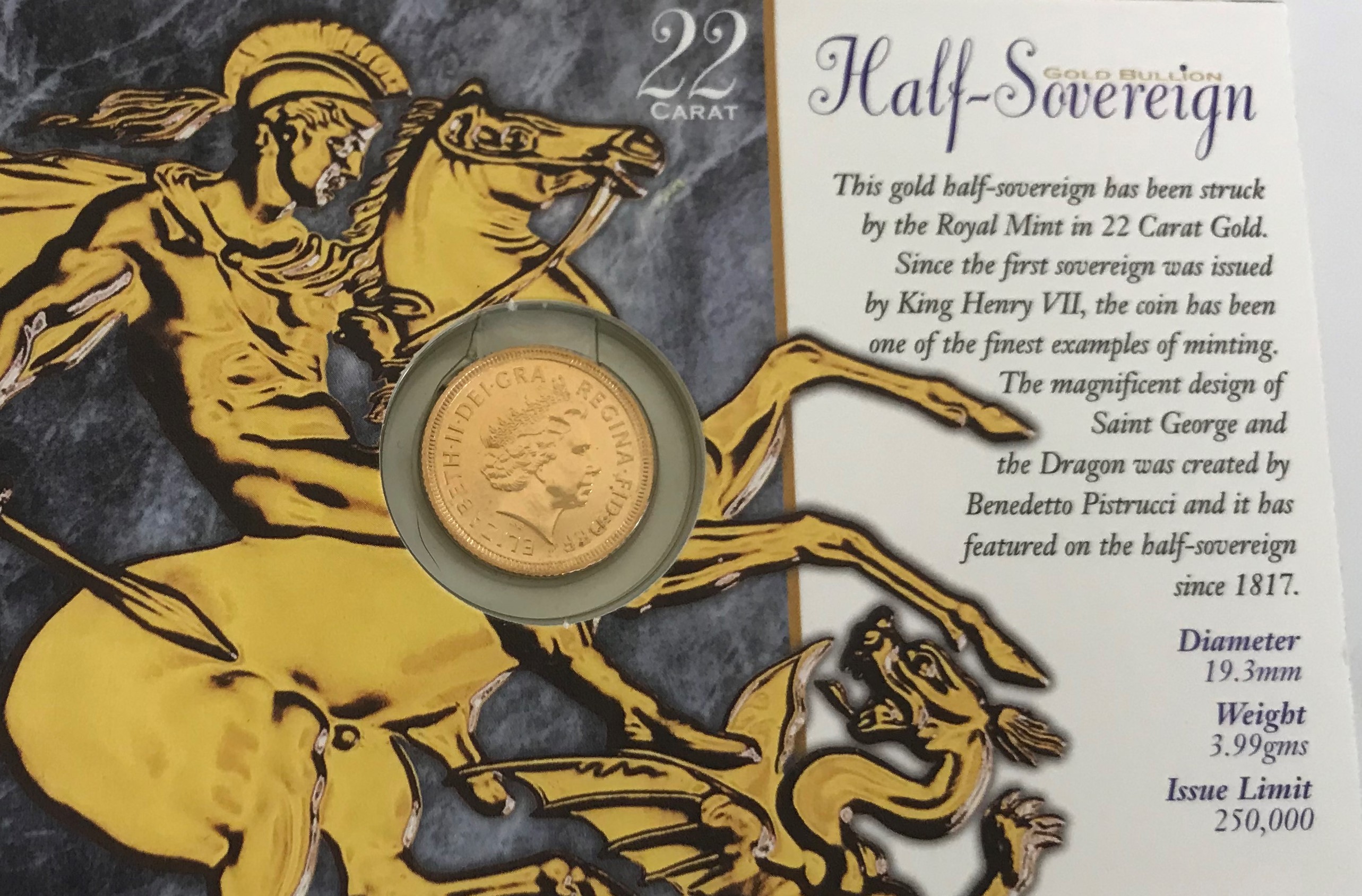A Millenium 2000 Elizabeth II half sovereign, - Image 2 of 2