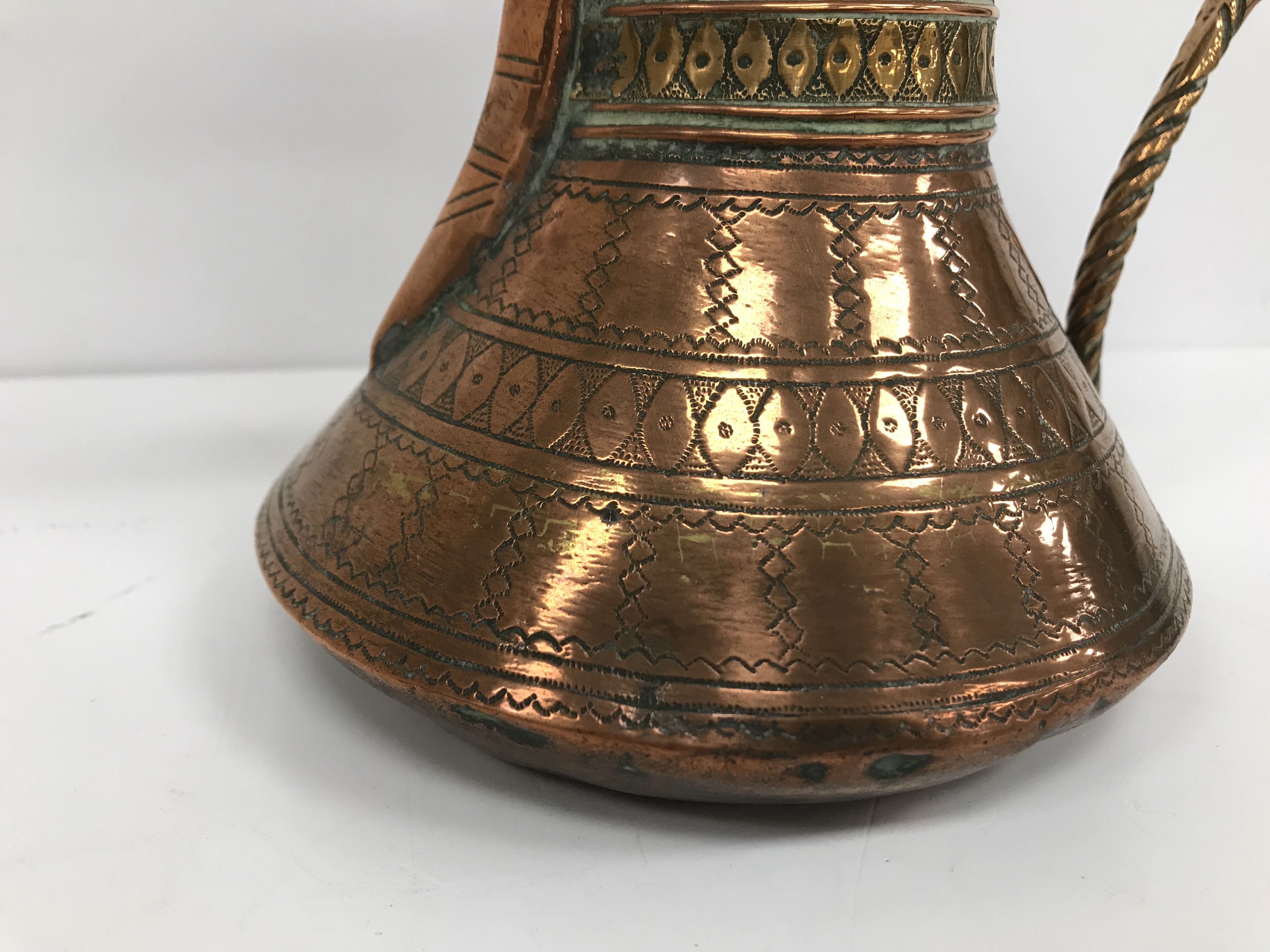 A collection of Middle Eastern and other copper wares to include two Turkish coffee pots, - Image 99 of 115