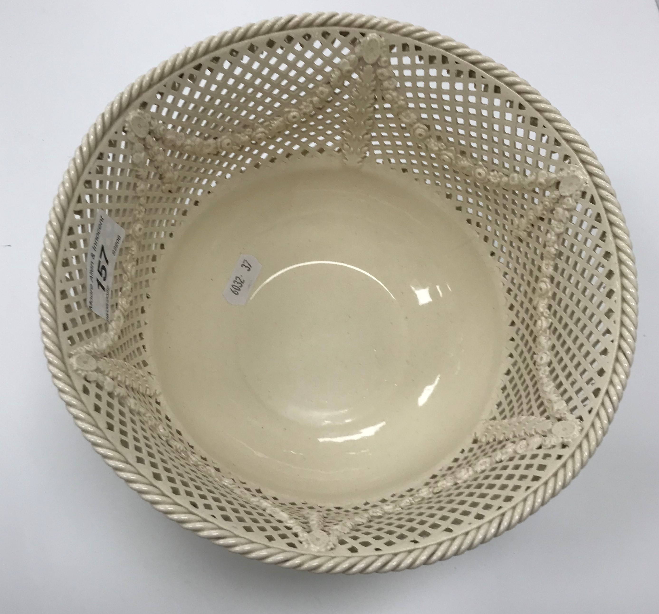 A 19th Century Wedgwood creamware reticulated bowl, - Image 2 of 7