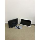 A Sony KDL-26P2530 25" television together with a 32 "Toshiba 32DL934B wall mounted television and