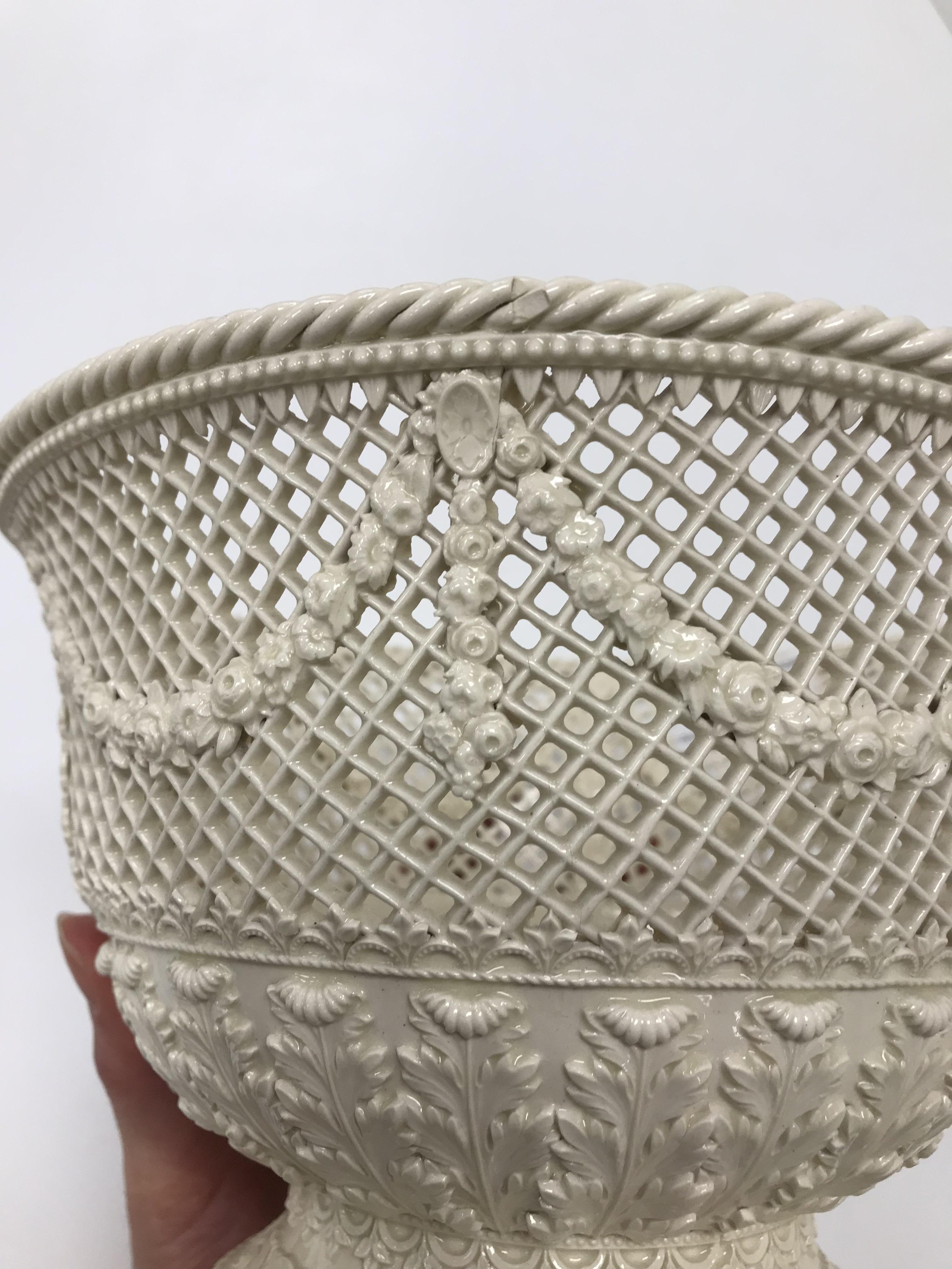 A 19th Century Wedgwood creamware reticulated bowl, - Image 5 of 7