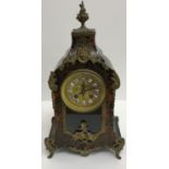 A 19th Century French boulle work cased mantle clock,