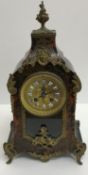 A 19th Century French boulle work cased mantle clock,