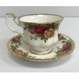 A Royal Albert Old Country Roses six place dinner/tea set comprising six tea cups, saucers,