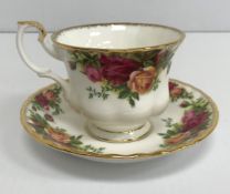 A Royal Albert Old Country Roses six place dinner/tea set comprising six tea cups, saucers,