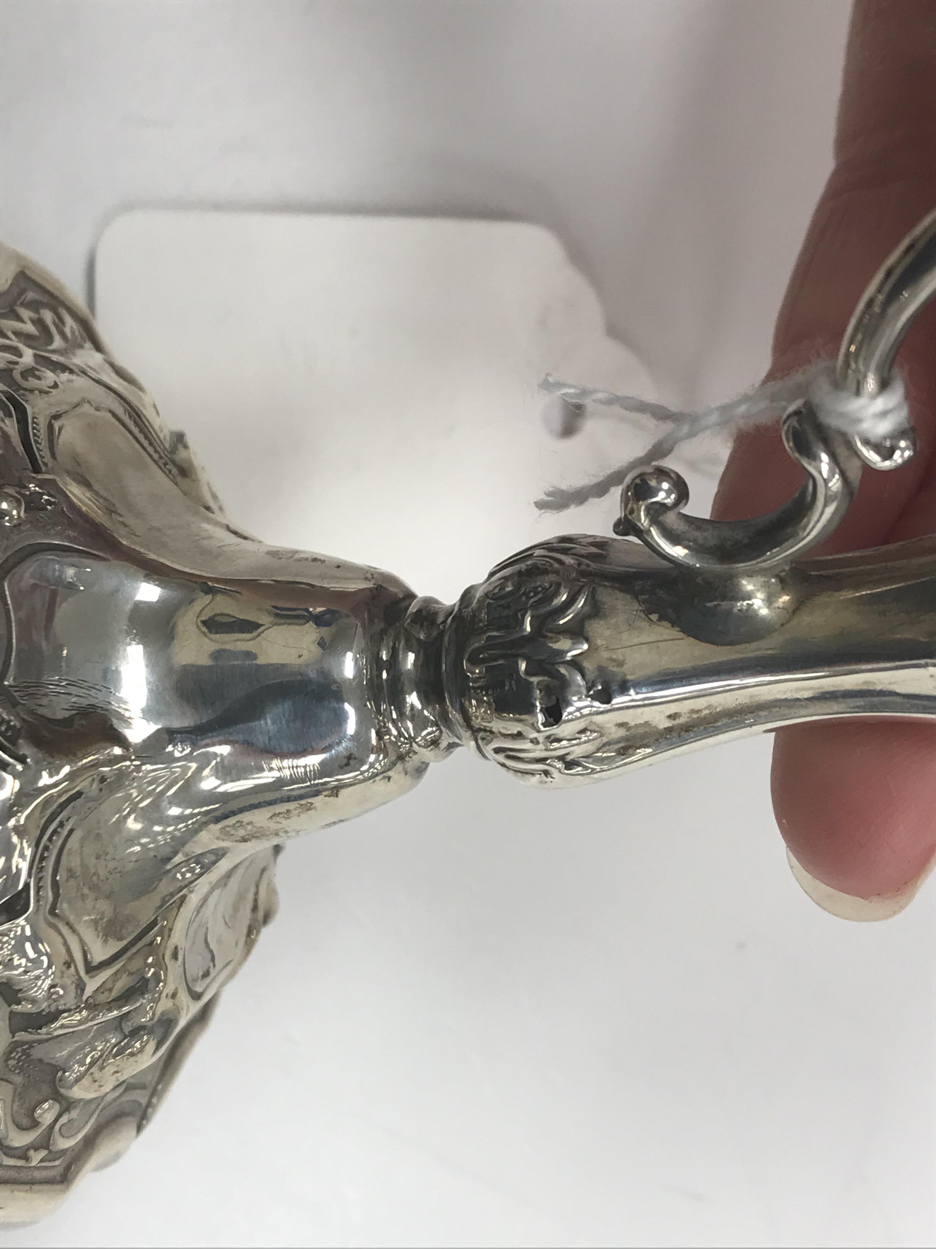 A Victorian silver chamberstick with acanthus leaf decoration and scrolling C handle, - Image 17 of 20