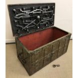 An early 17th Century German iron "Armada" chest,