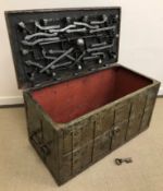 An early 17th Century German iron "Armada" chest,