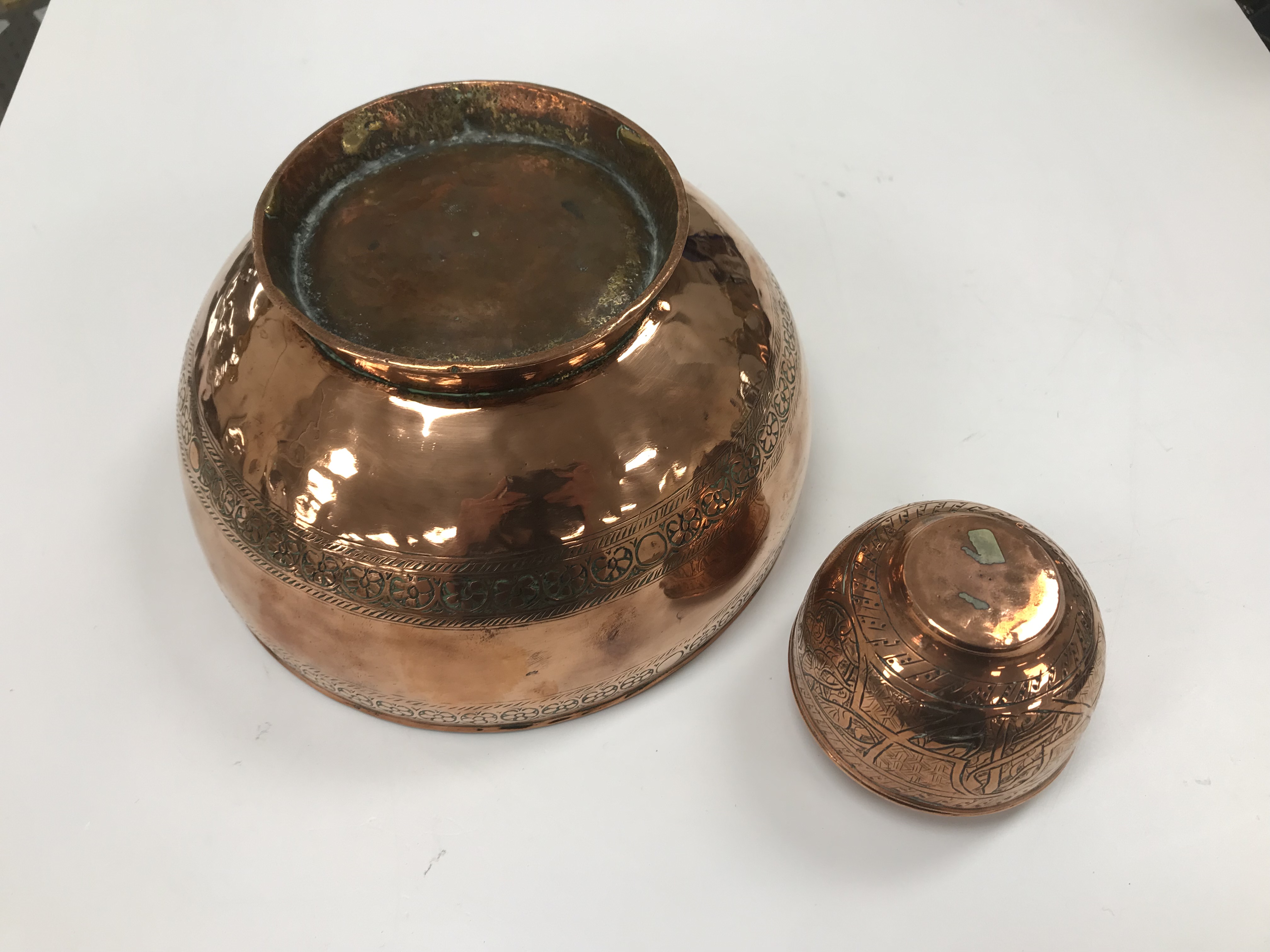 A collection of Middle Eastern and other copper wares to include two Turkish coffee pots, - Image 12 of 115