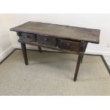 A 19th Century Provincial Spanish walnut side table,