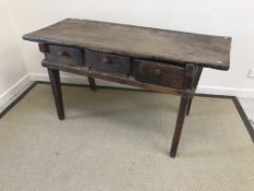 A 19th Century Provincial Spanish walnut side table,