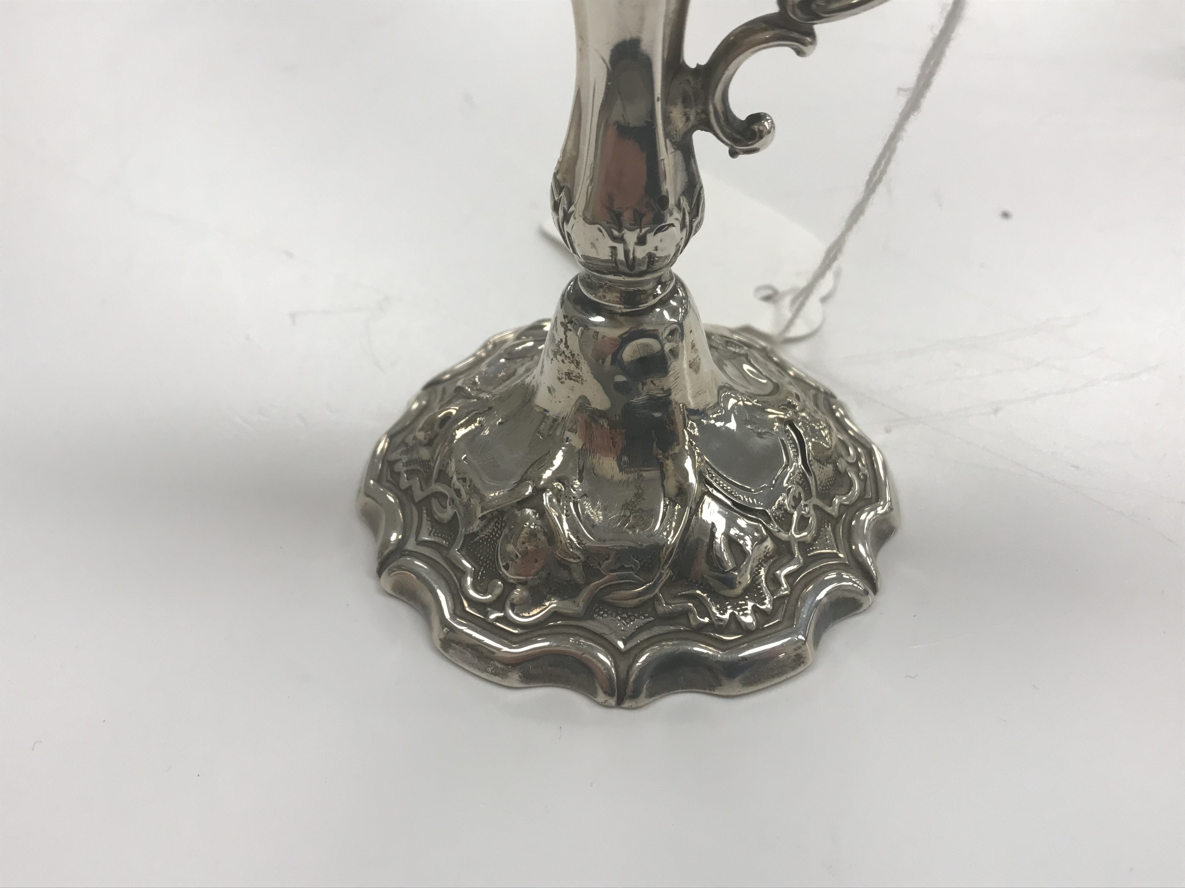 A Victorian silver chamberstick with acanthus leaf decoration and scrolling C handle, - Image 15 of 20