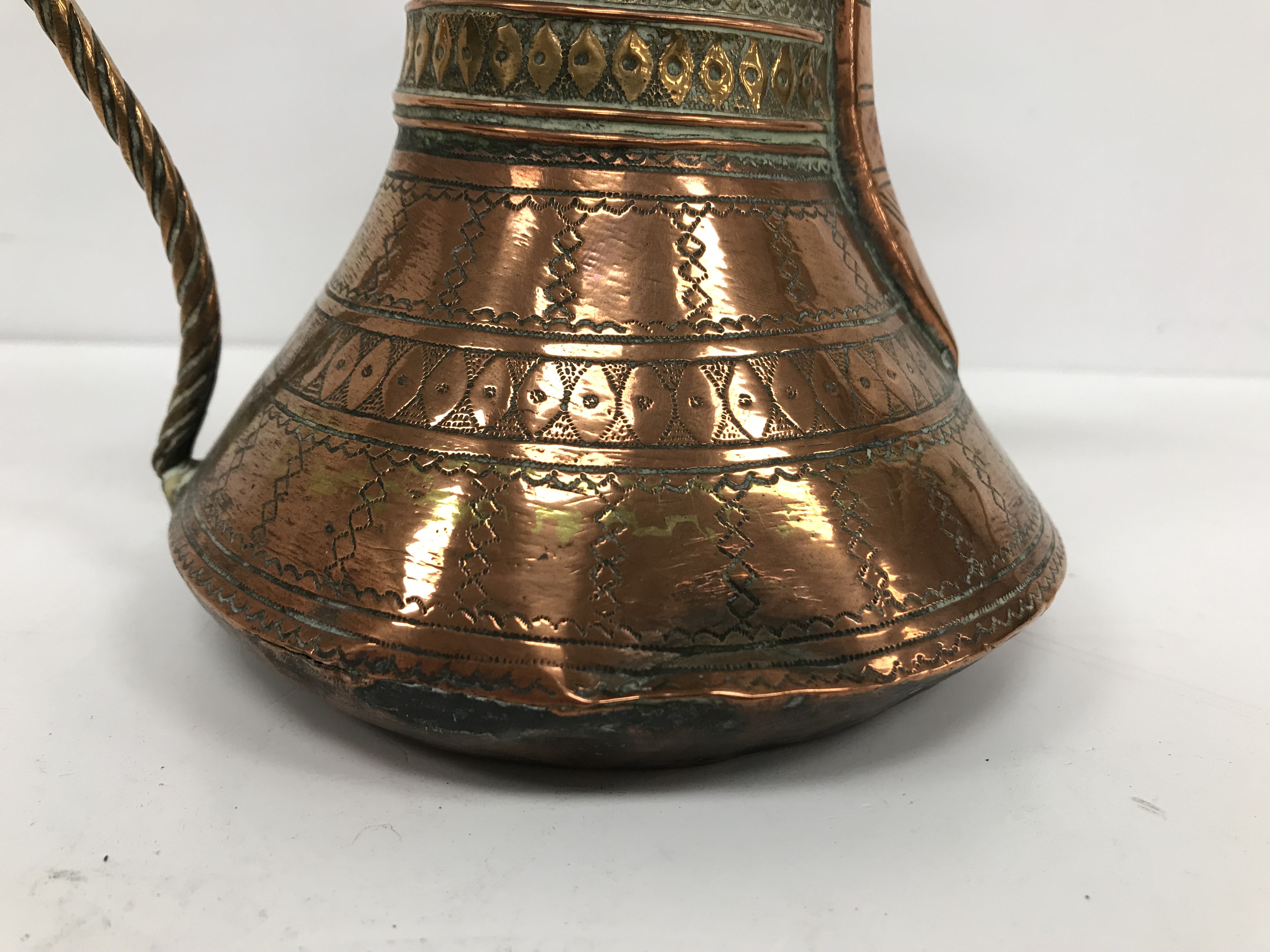 A collection of Middle Eastern and other copper wares to include two Turkish coffee pots, - Image 86 of 115