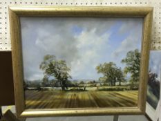 J K WHITTON "Autumn farrows" a landscape