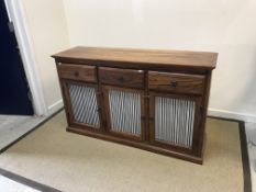 An Indian hardwood sideboard or dresser,