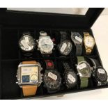 A collection of ten gent's wristwatches