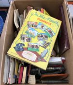 A box of assorted ephemera to include an